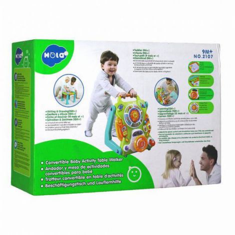 3in1 Antemergator Si Centru Cu Activitati Interactive, 9 luni+, cu lumini si sunete, Hola 2107 - poza 2
