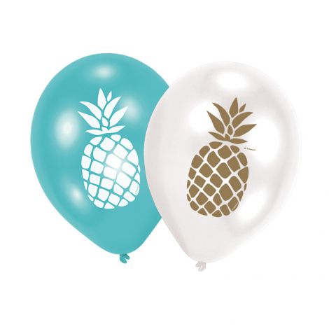 6 baloane latex ananas