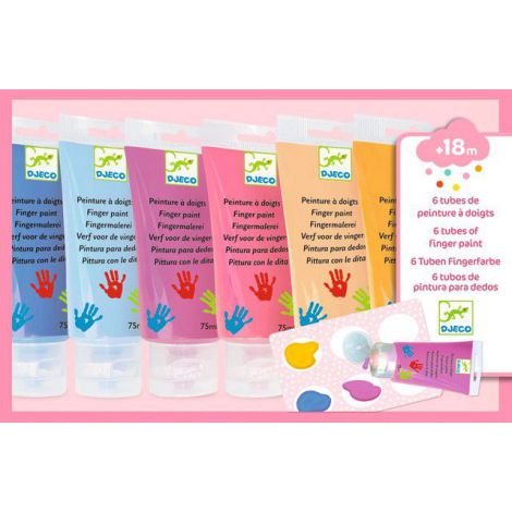 6 culori Sweet de pictat cu mana Djeco - poza 1
