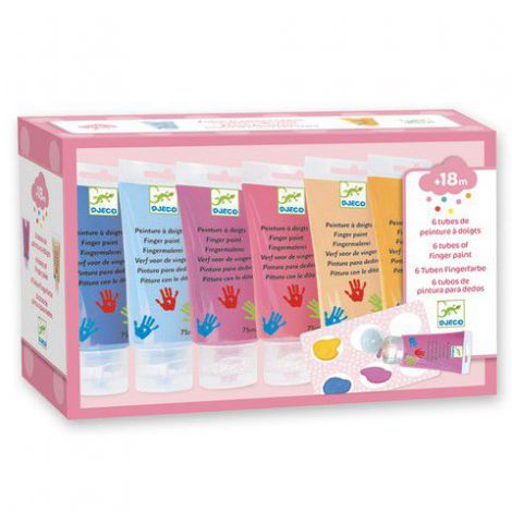 6 culori Sweet de pictat cu mana Djeco - poza 2