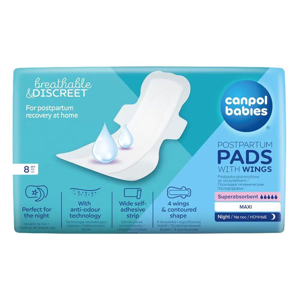 Absorbante postpartum pentru noapte Canpol Mommy Pads 8 pcs