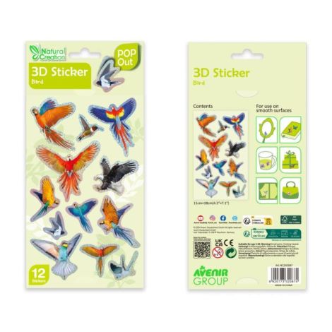 Abtibilduri 3D - Pasari, colectia Creatii Naturale - poza 5