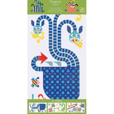 Abțibilduri de perete Djeco, Dragoni - poza 1