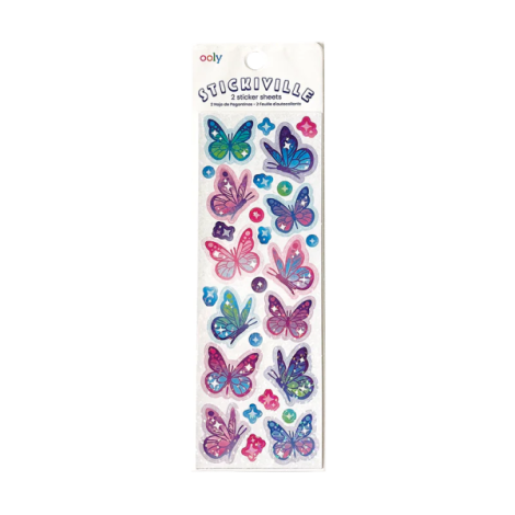 Abtibilduri holografice cu sclipici Stickiville Butterflies - poza 1
