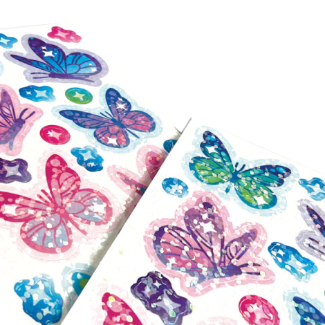 Abtibilduri holografice cu sclipici Stickiville Butterflies - poza 2