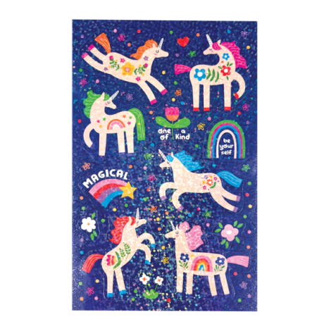 Abtibilduri holografice cu sclipici Stickiville Magical Unicorns - poza 3