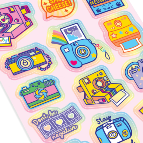 Abtibilduri holografice Stickiville Cute Cameras - poza 3