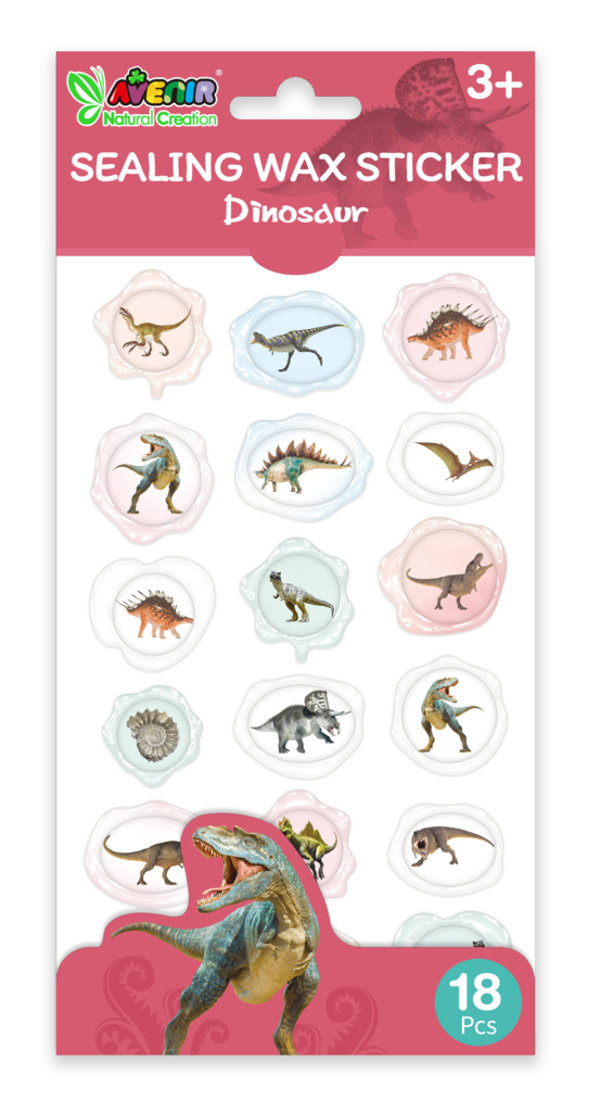 Abtibilduri imitatie sigiliu - Dinozauri, colectia Creatii Naturale