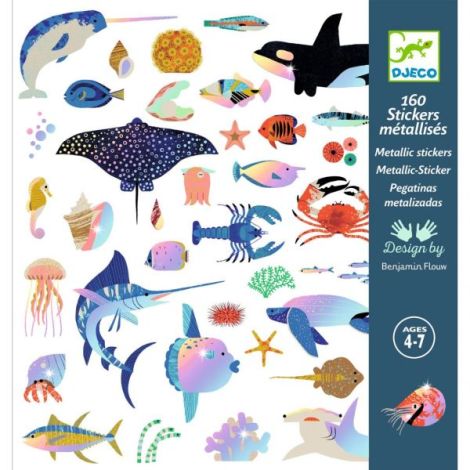 Abtibilduri metalice Ocean, Djeco - poza 1