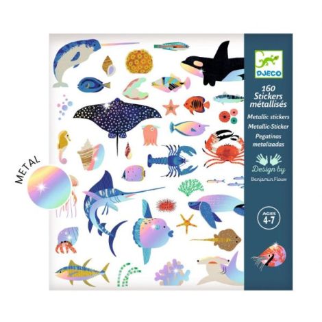 Abtibilduri metalice Ocean, Djeco - poza 2