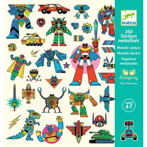 Abtibilduri metalice Roboti, Djeco - poza 1
