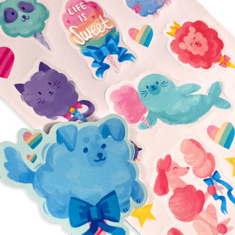 Abtibilduri parfumate - Stickiville Fluffy Cotton Candy - poza 2