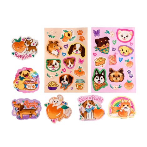 Abtibilduri parfumate - Stickiville Puppies and Peaches - poza 2