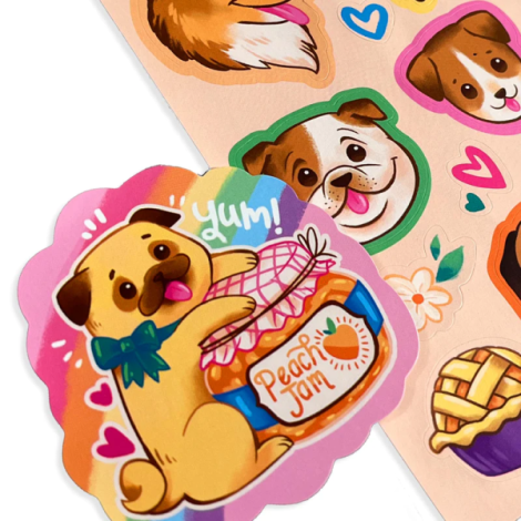 Abtibilduri parfumate - Stickiville Puppies and Peaches - poza 3