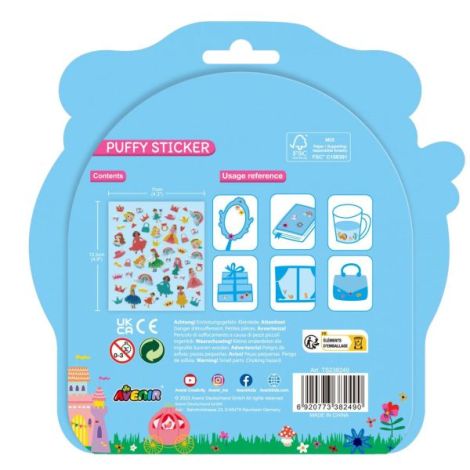 Abtibilduri pufoase 3D - Printesa - poza 3
