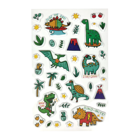 Abtibilduri pufoase Dinozauri Stickiville Dino-Mite! - poza 3