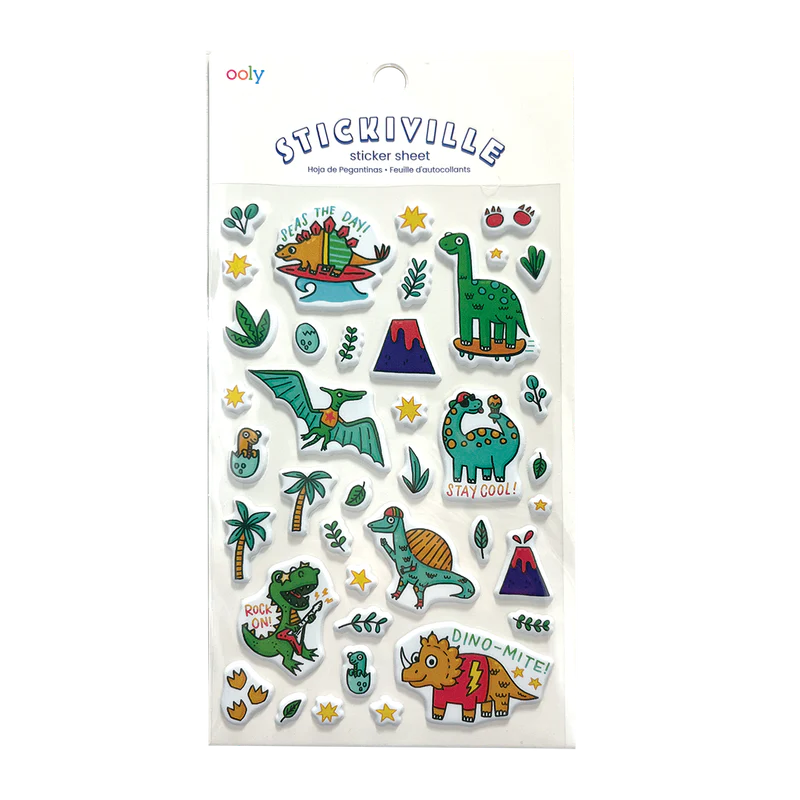 Abtibilduri pufoase Dinozauri Stickiville Dino-Mite!