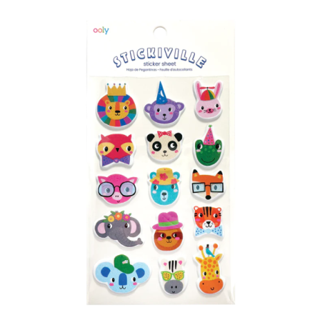 Abtibilduri pufoase Stickiville Party Animals - poza 1