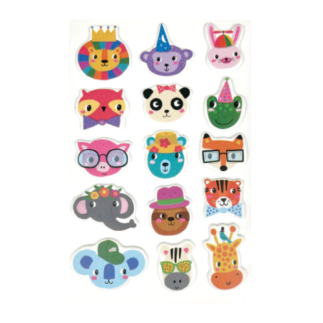 Abtibilduri pufoase Stickiville Party Animals - poza 3