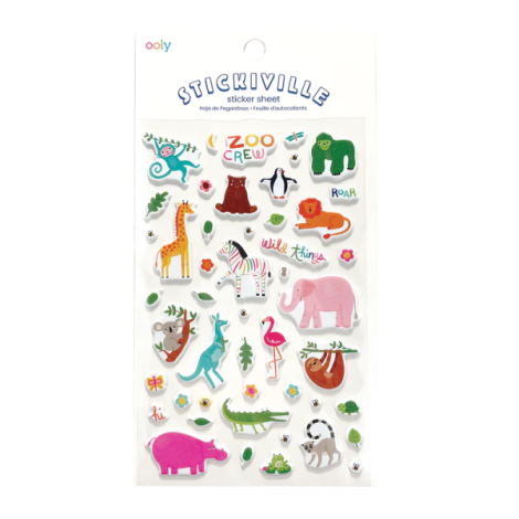 Abtibilduri pufoase Stickiville Zoo Crew - poza 1