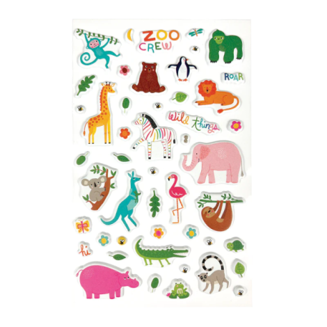 Abtibilduri pufoase Stickiville Zoo Crew - poza 3
