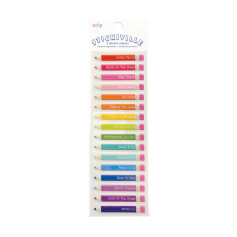 Abtibilduri vinil transparent Stickiville Lucky Pencils