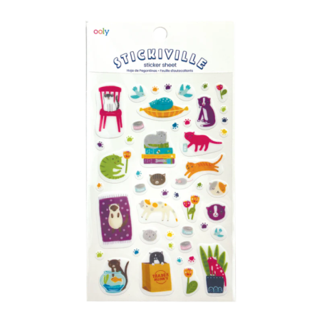 Abtibilduri vinil transparent Stickiville Quirky Cats - poza 1