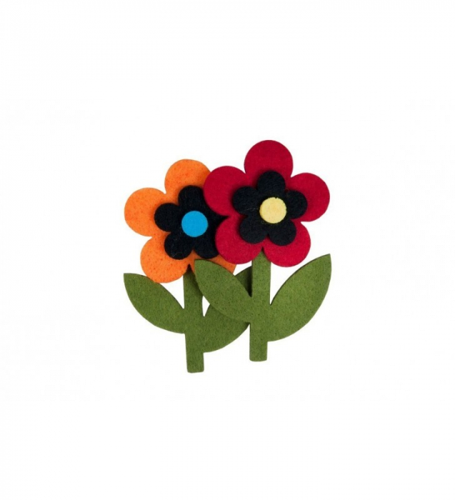 Accesorii pentru activitati senzoriale,floare,fetru,2 bucati set