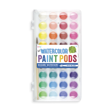 Acuarele lavabile Lil Paint, 36 culori