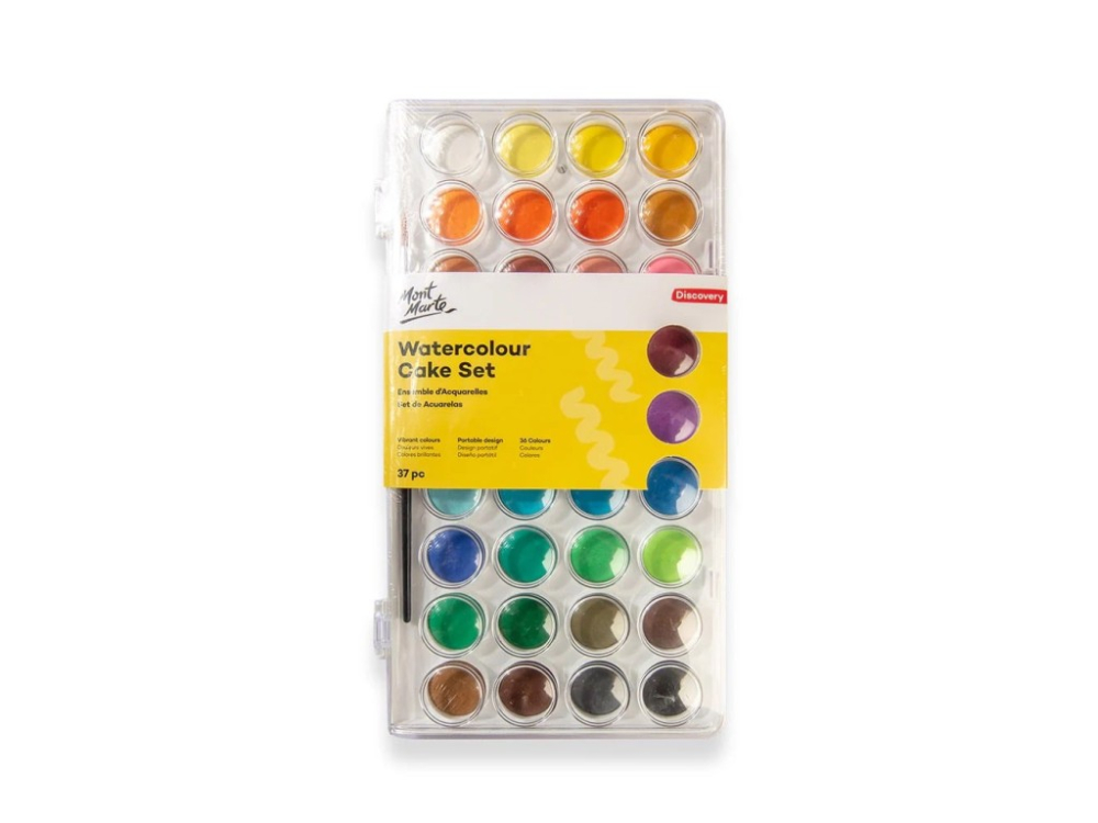 Acuarele Mont Marte pentru pictura, 37 culori set