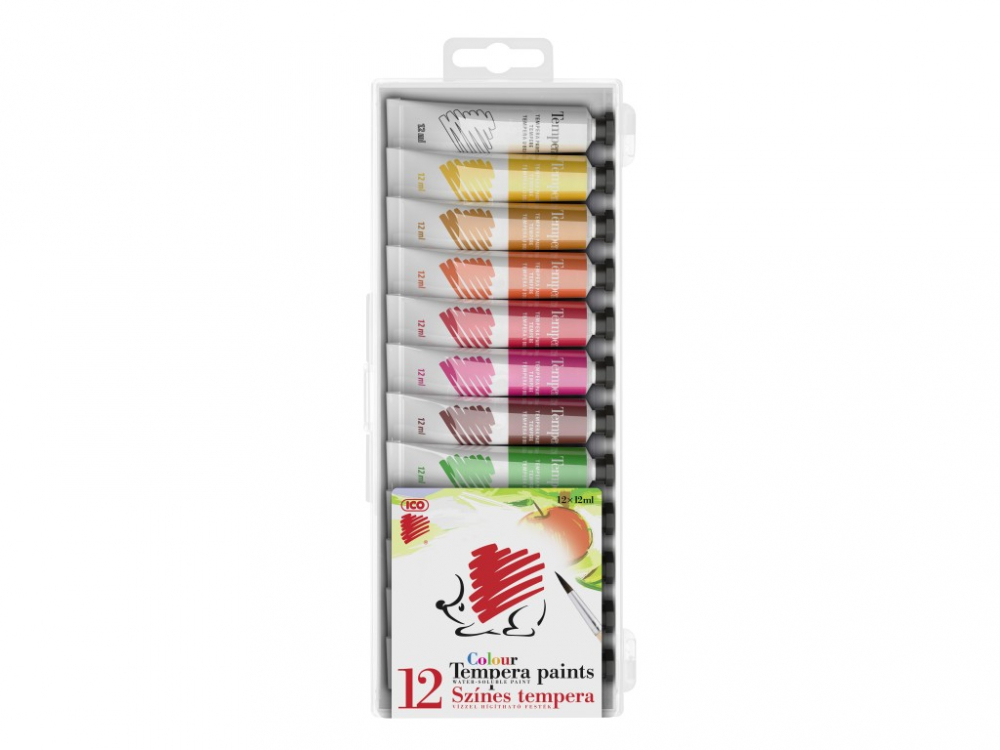 Acuarele tempera pentru pictat ,12 culori set,12x12 ml