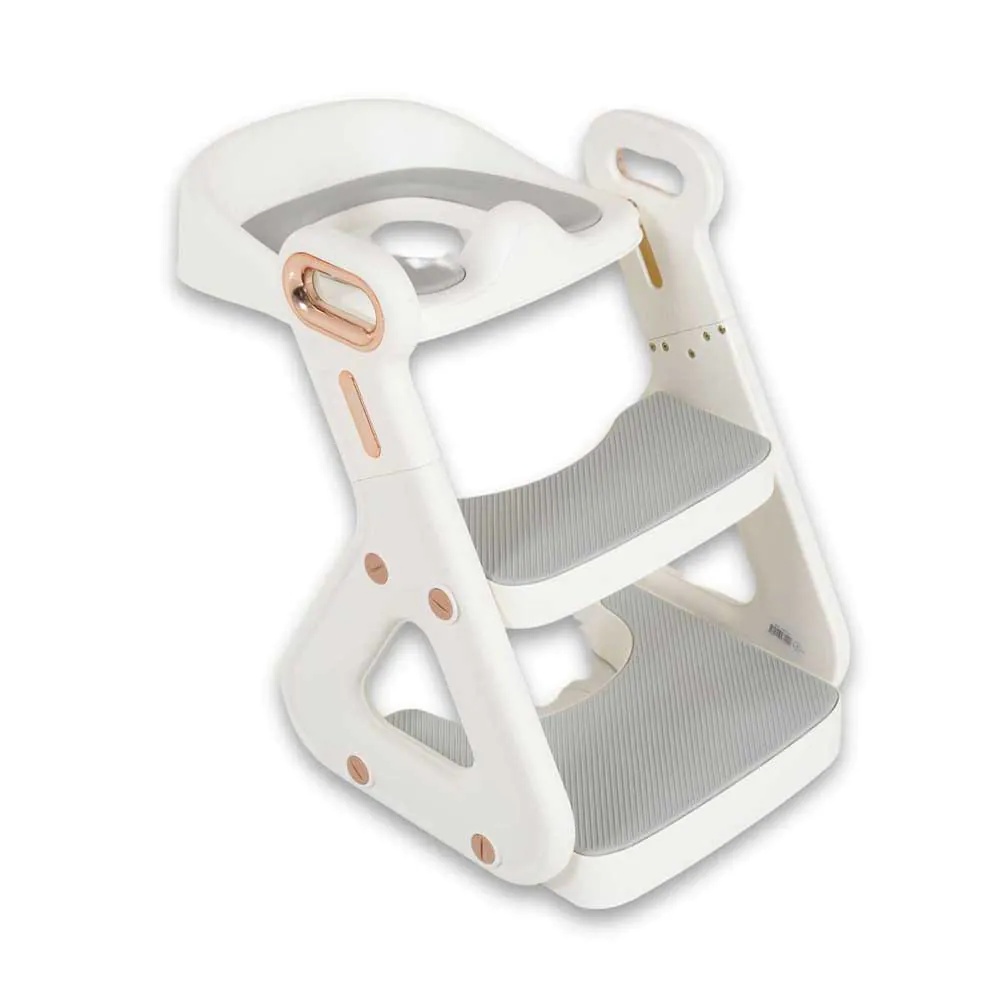 Adaptor toaleta cu scara Cangaroo T-Stairs Alb Gri - poza 1