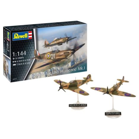 Aeromodel supermarine spitfire mk.ia & hawker hurricane mk.i