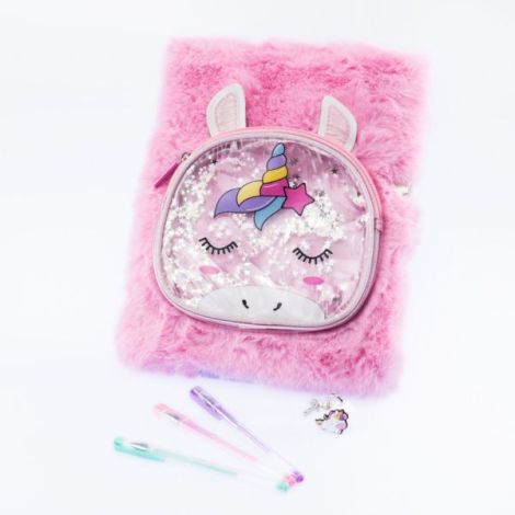 Agenda gigant Girabrilla , Unicorn Magic, cu coperta pufoasa si poseta detasabila - poza 2