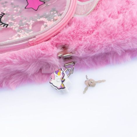 Agenda gigant Girabrilla , Unicorn Magic, cu coperta pufoasa si poseta detasabila - poza 5