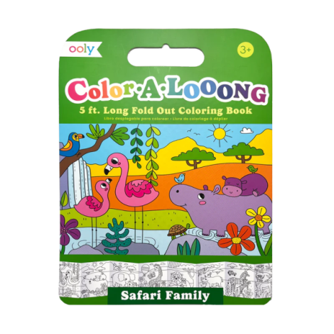 Album de colorat cu lungime 1,5 m - fata-verso, Color-A-Looong - Expeditie Safari - poza 1
