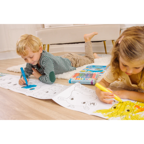 Album de colorat cu lungime 1,5 m - fata-verso, Color-A-Looong - Expeditie Safari - poza 3
