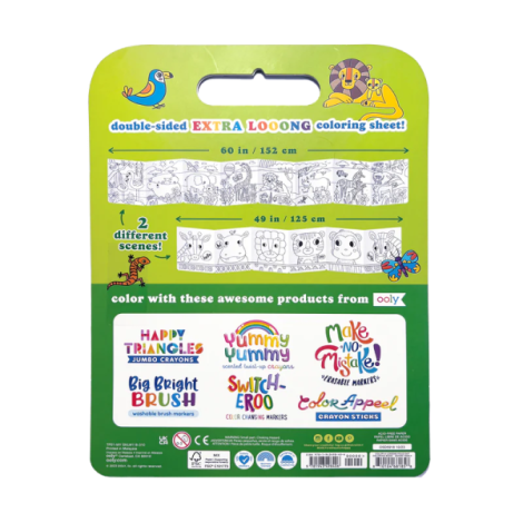 Album de colorat cu lungime 1,5 m - fata-verso, Color-A-Looong - Expeditie Safari - poza 5