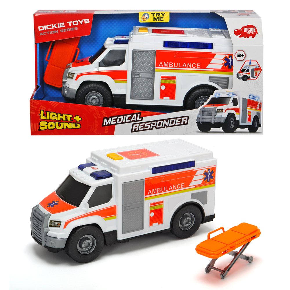 Ambulanta cu sunete si lumini Dickie 30 cm - poza 3