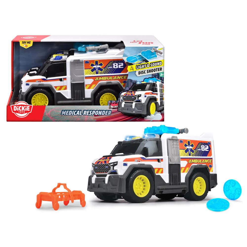 Ambulanta cu sunete si lumini Dickie 30 cm - poza 2