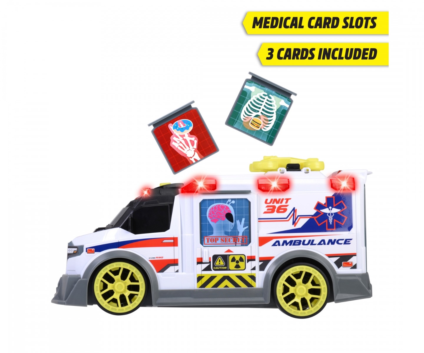 Ambulanta Dickie cu accesorii, luminite si sunete - poza 3
