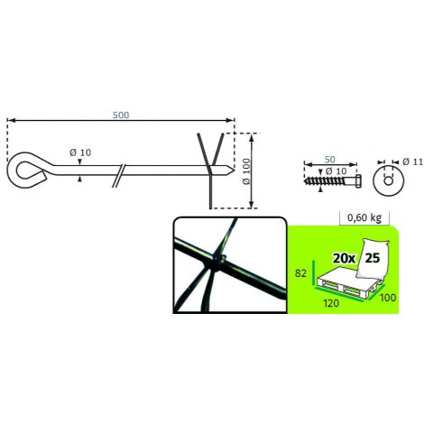 Ancora pentru spatiu de joaca 50 cm KBT - poza 2