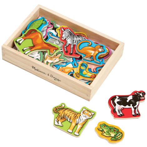 Animale de lemn cu magneti Melissa and Doug 0475 - poza 1