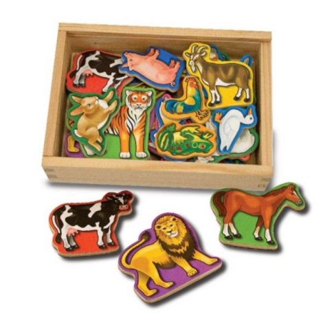 Animale de lemn cu magneti Melissa and Doug 0475 - poza 2