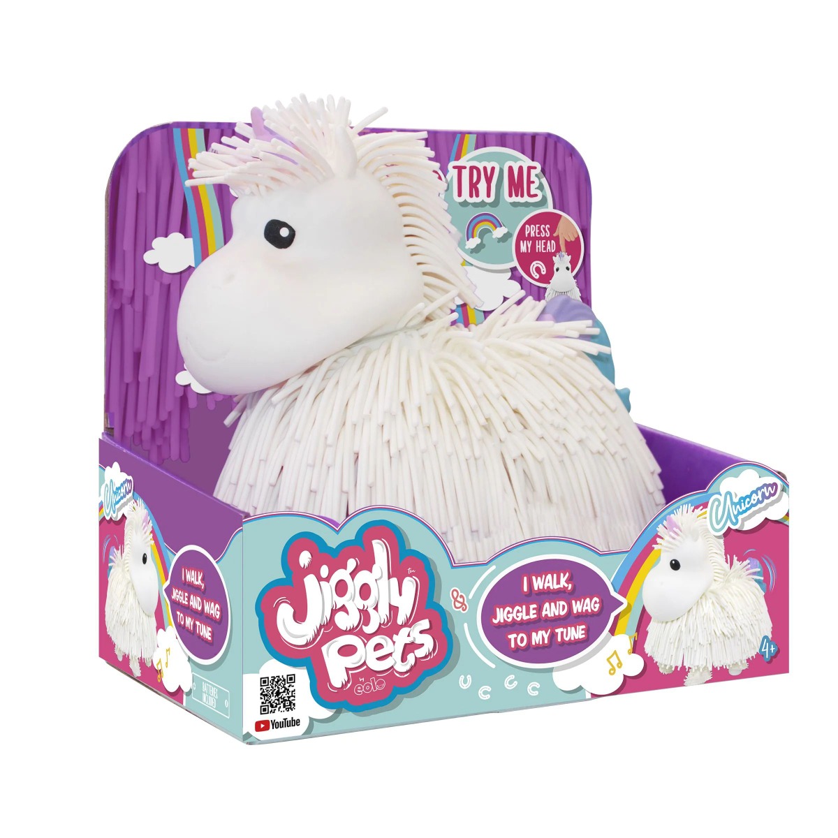 Animalut interactiv Jiggly Pets Rochelle Unicorn Alb - poza 2