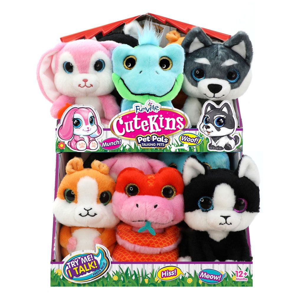 Animalute din plus cu sunete Cutekins Pet Pals 12 cm - poza 1