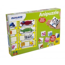 Anipuzzle magnetic - Miniland - poza 3