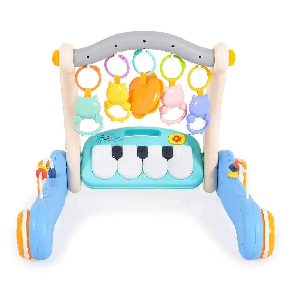 Antemergator 2 in 1 cu salteluta de activitati Moni Piano Albastru - poza 3