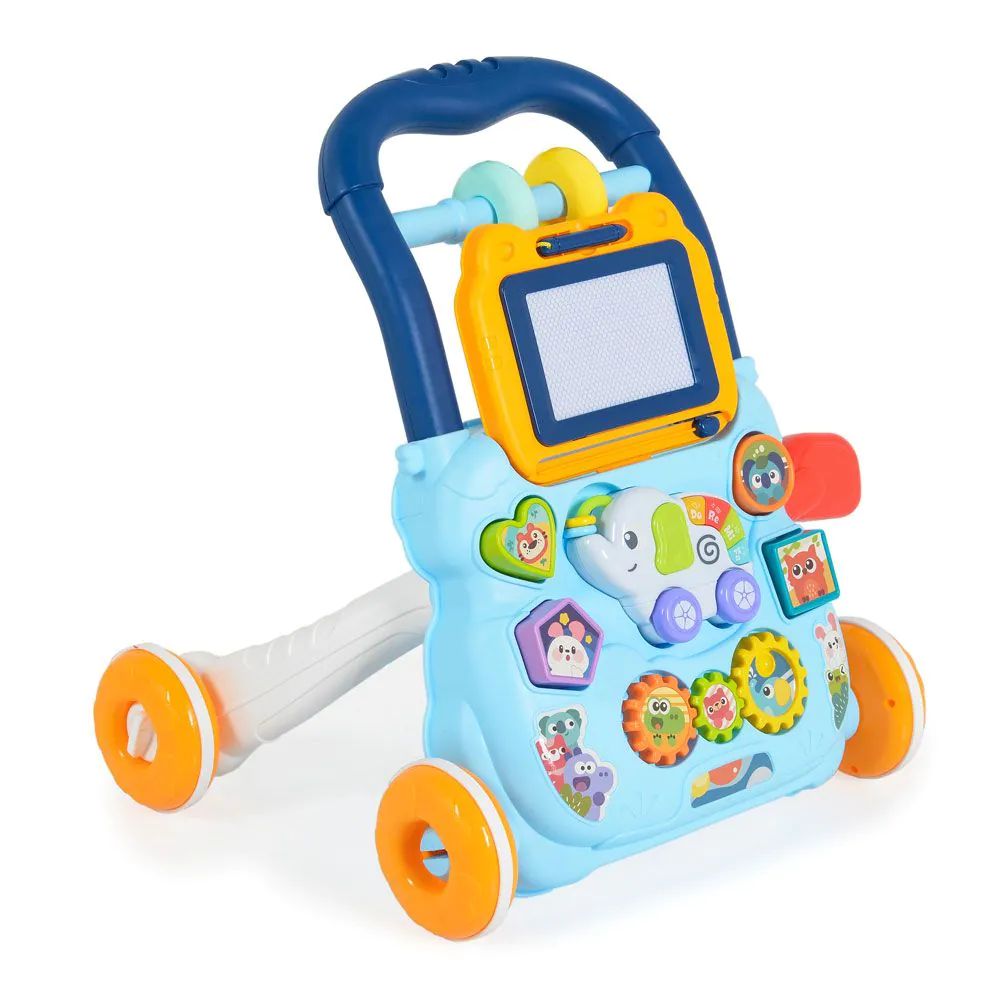 Antemergator cu centru de activitati Moni Elephant Albastru - poza 1