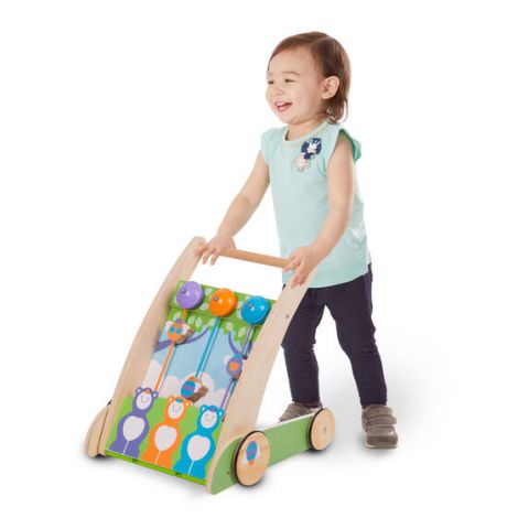 Antemergator cu sunete, din lemn, Prietenii Padurii, 12 luni+, Melissa&Doug 3314 - poza 1